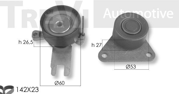 TREVI AUTOMOTIVE Комплект ремня ГРМ KD1429